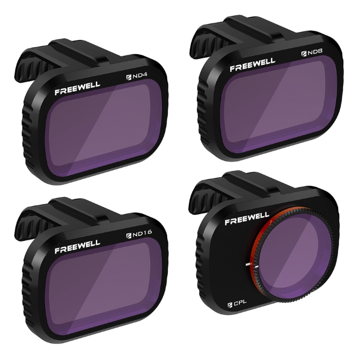 Filtros ND Freewell Standard Day para Drone DJI Mini 2/SE ND4/ND8/ND16/CPL (4-Pack)